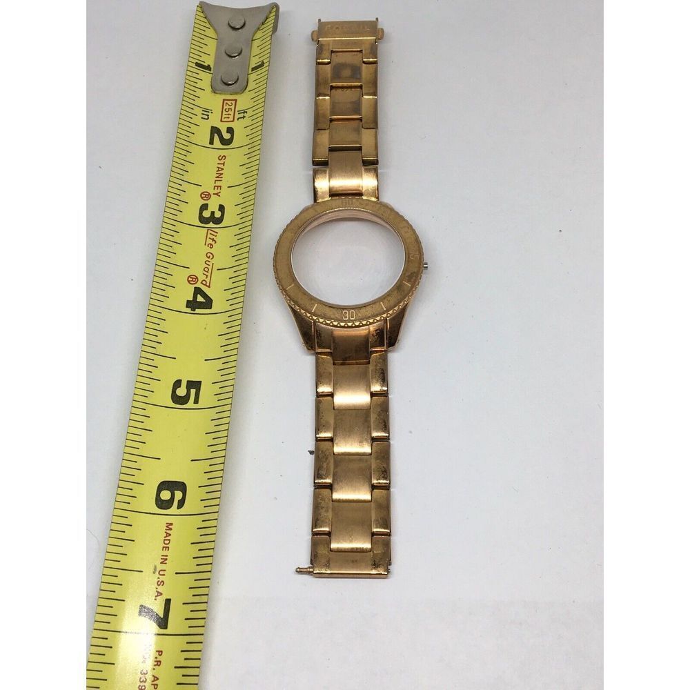 Authentic Fossil Watch Bracelet Strap Links Case Use For Parts Band 18mm T567
